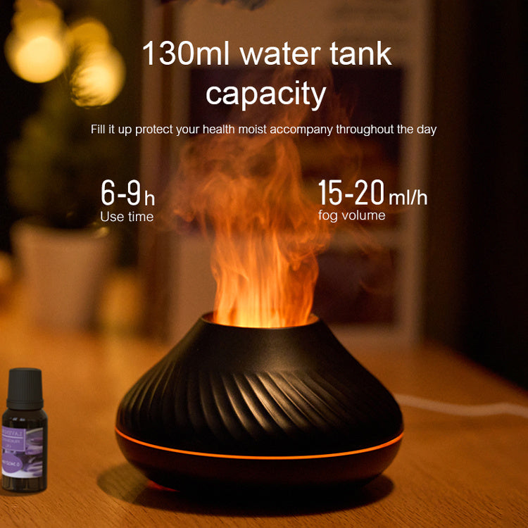 RGB Flame Aroma Diffuser 130Ml Colorful Flame Humidifier Diffuser