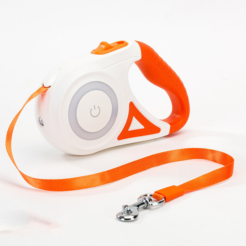 Dog Leash Retractable Leash And Dog Collar Spotlight Automatic Traction Rope