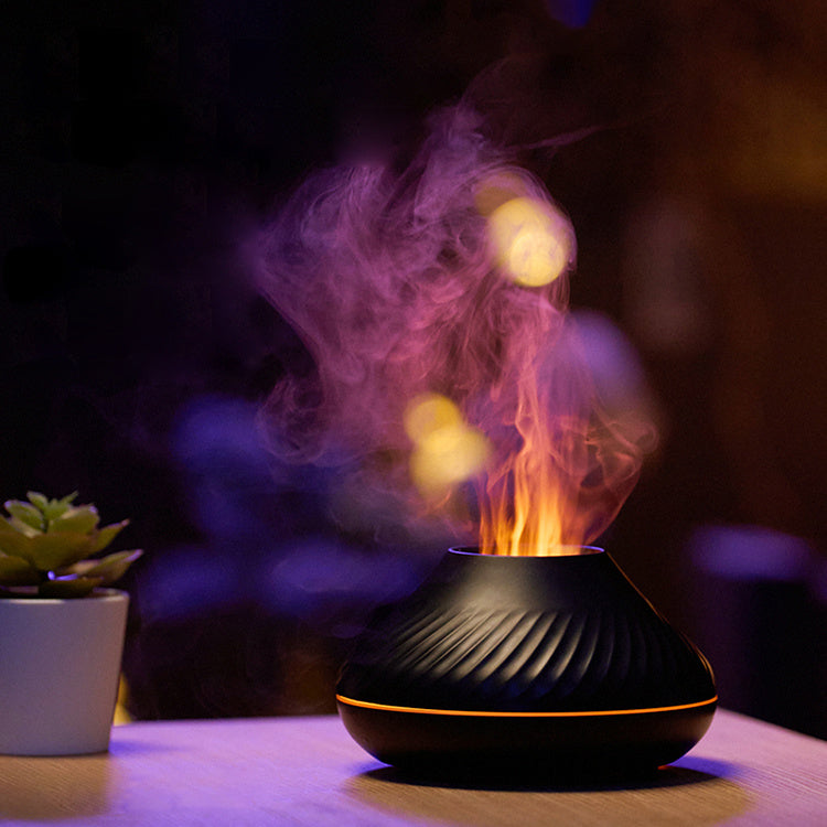 RGB Flame Aroma Diffuser 130Ml Colorful Flame Humidifier Diffuser