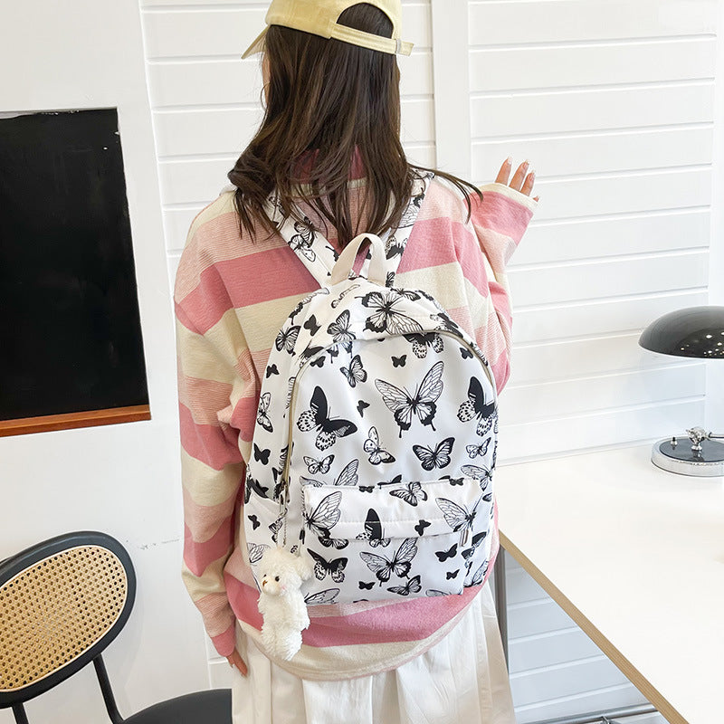 Butterfly Pattern Korean Backpack Women