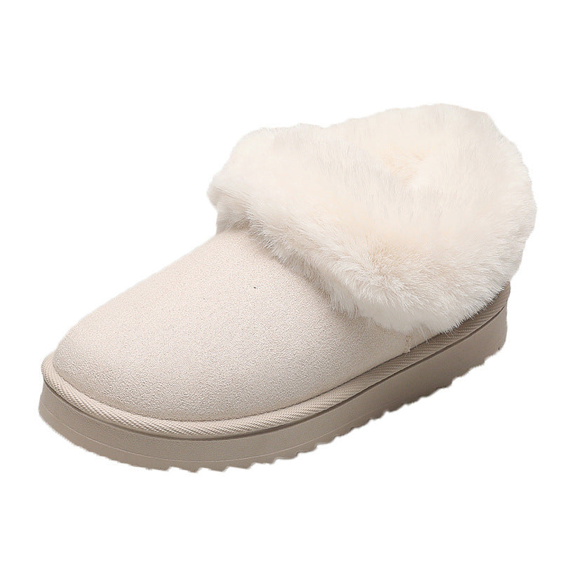 Women's Round Toe Vintage Height Increasing Cotton Shoes