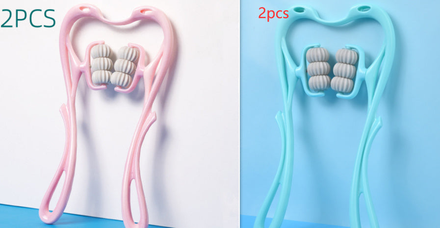 Multifunctional Manual Six-wheel Neck Massager Relieve Roller
