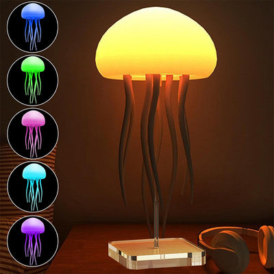 Jellyfish Mood Lamp LED Light Portable Decorations For Bedside Desk