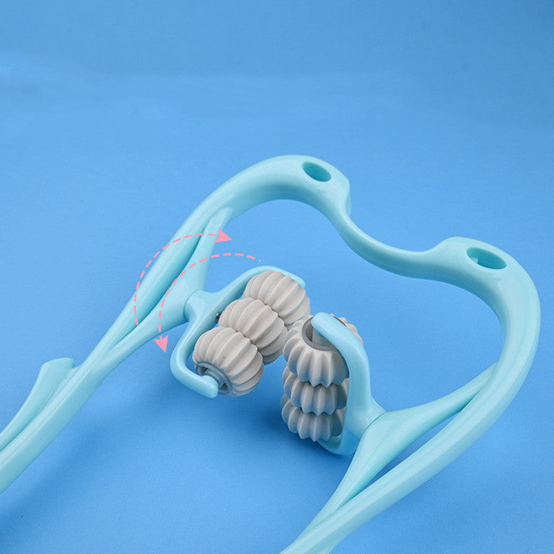 Multifunctional Manual Six-wheel Neck Massager Relieve Roller