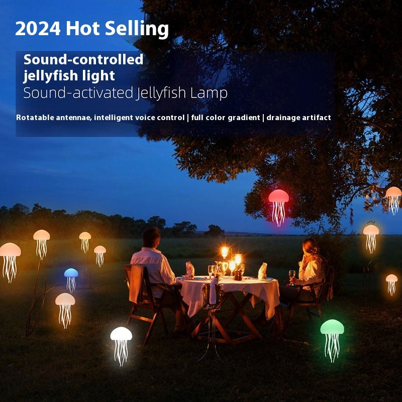 Jellyfish Mood Lamp LED Light Portable Decorations For Bedside Desk