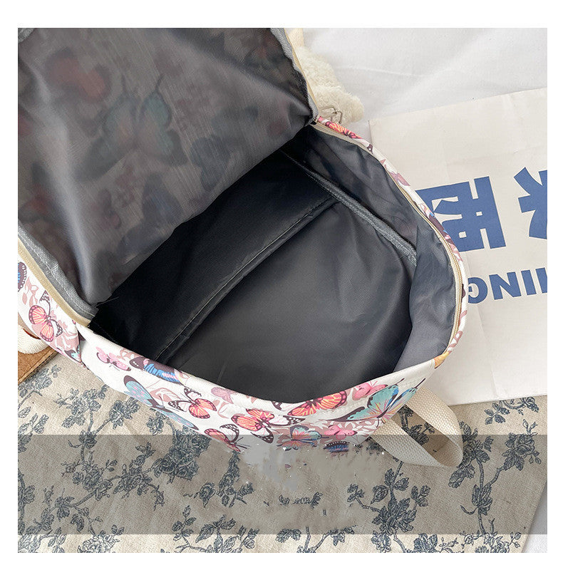 Butterfly Pattern Korean Backpack Women