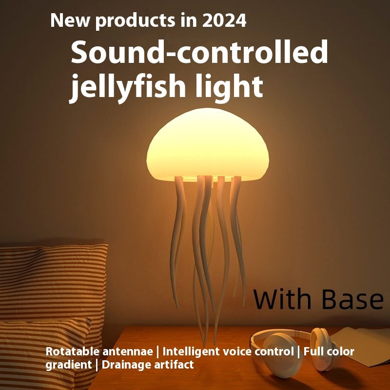 Jellyfish Mood Lamp LED Light Portable Decorations For Bedside Desk
