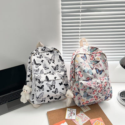 Butterfly Pattern Korean Backpack Women