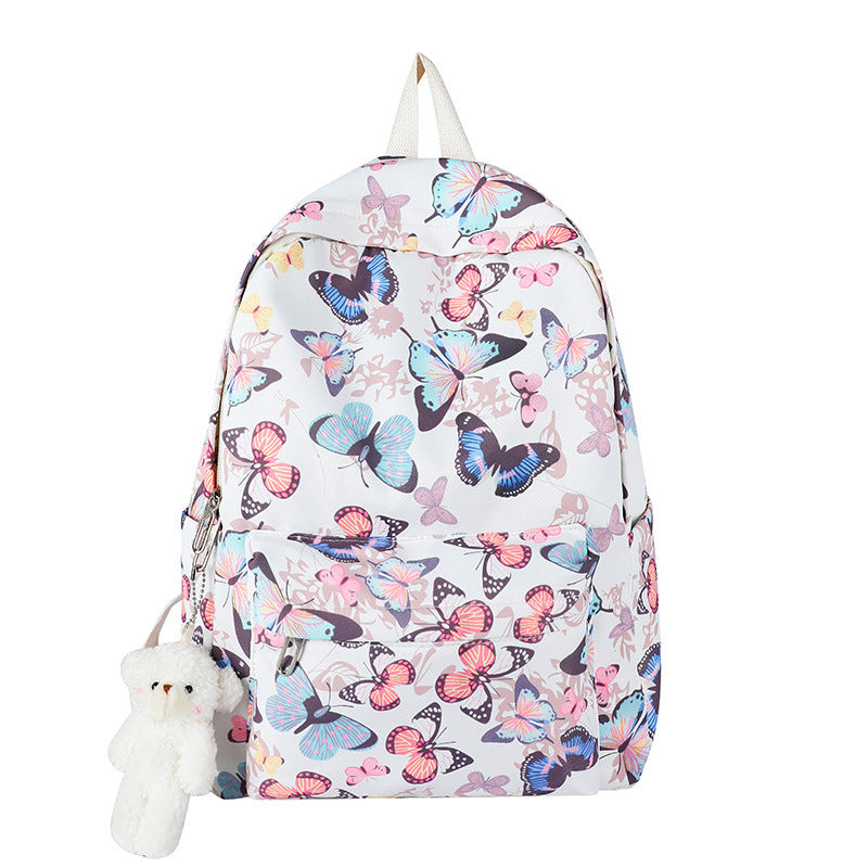 Butterfly Pattern Korean Backpack Women