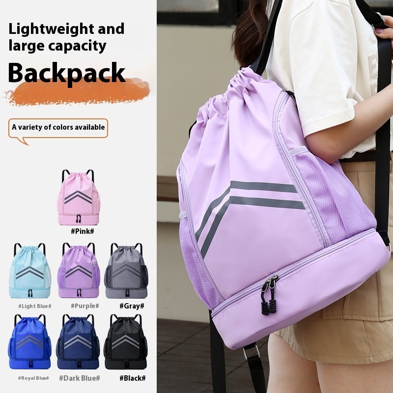 Drawstring Bag Reflective Backpack For Sports