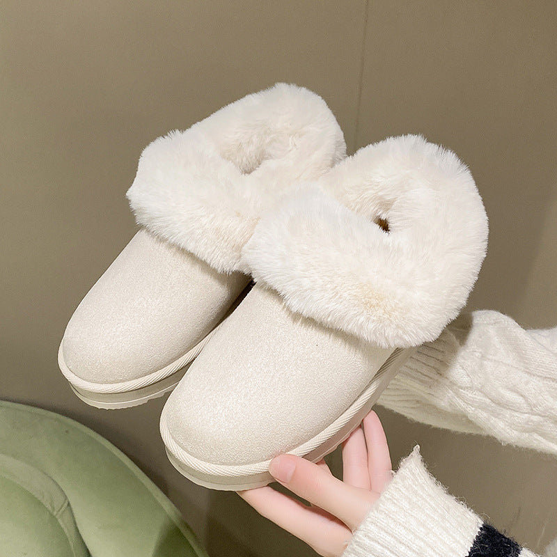 Women's Round Toe Vintage Height Increasing Cotton Shoes