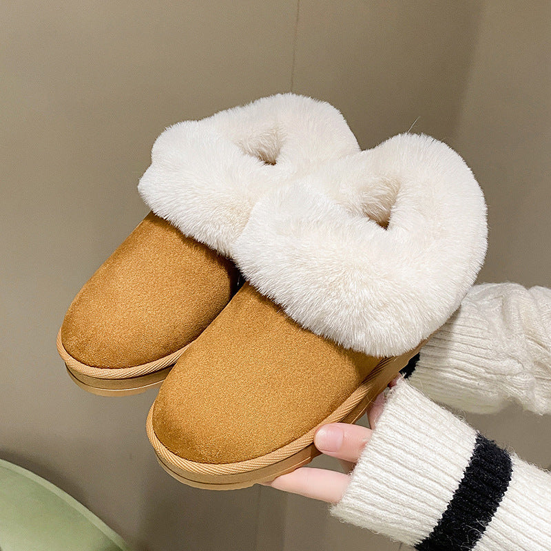 Women's Round Toe Vintage Height Increasing Cotton Shoes