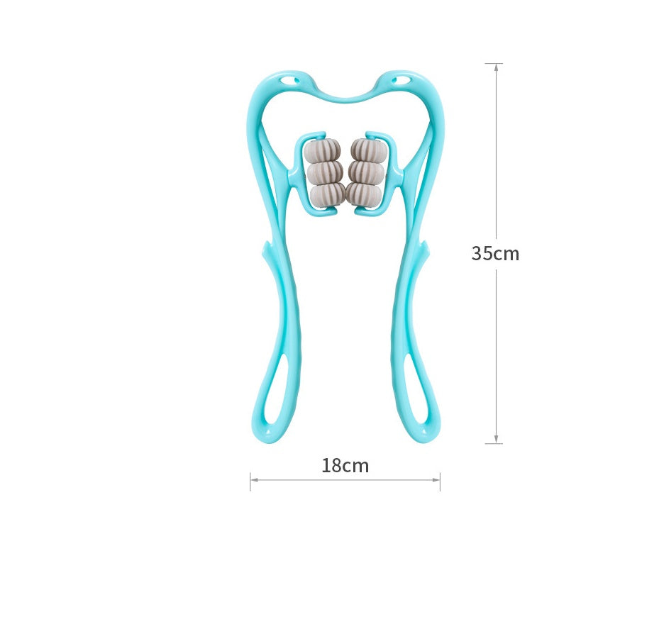 Multifunctional Manual Six-wheel Neck Massager Relieve Roller