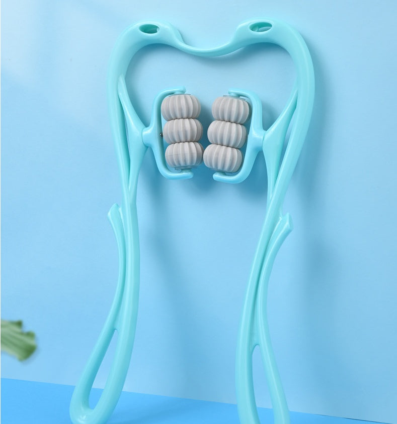Multifunctional Manual Six-wheel Neck Massager Relieve Roller