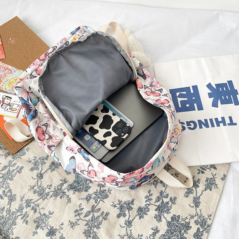 Butterfly Pattern Korean Backpack Women