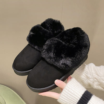 Women's Round Toe Vintage Height Increasing Cotton Shoes