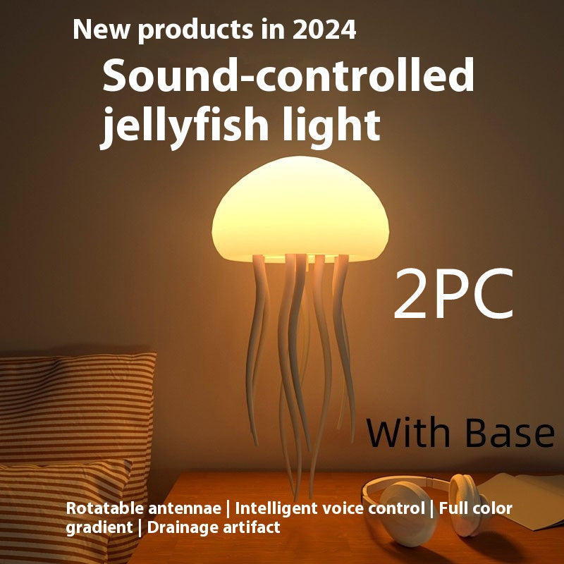 Jellyfish Mood Lamp LED Light Portable Decorations For Bedside Desk