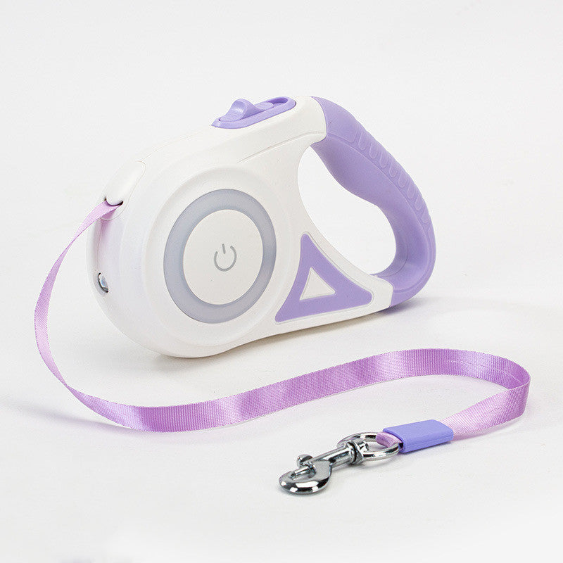 Dog Leash Retractable Leash And Dog Collar Spotlight Automatic Traction Rope