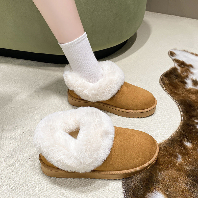 Women's Round Toe Vintage Height Increasing Cotton Shoes